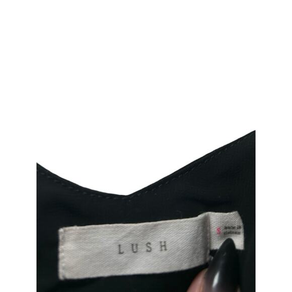 Lush Black Keyhole Boho Y2K Hi-Low Tank Top – Adjustable Straps – Women’s Small - Picture 5 of 5